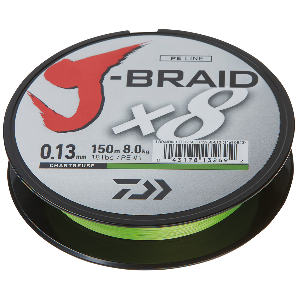 "J-Braid x8" Chartreuse pītā aukla 0.06mm 150m 4.0kg