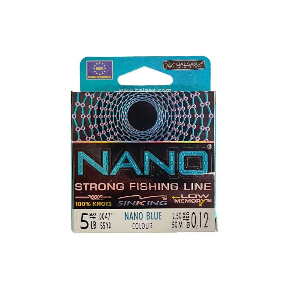 Nano Blue monofīlā aukla 0.14mm 50m 3.0kg