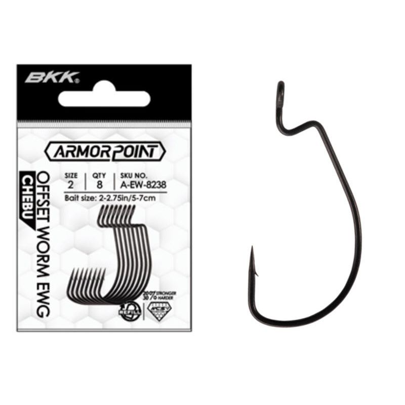 BKK Armor Point Offset Worm EWG – Chebu āķi (Dažādi izmēri)
