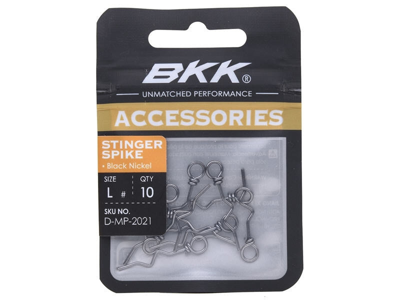 BKK Stinger Spike Stainless Black Nickel stingeru fiksatori (10 gab.)