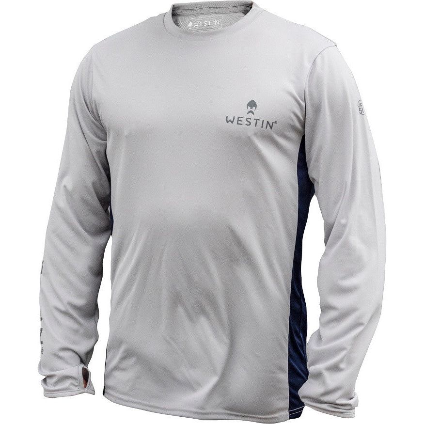 Westin krekls ar garām piedurknēm UPF Grey/Navy Blue