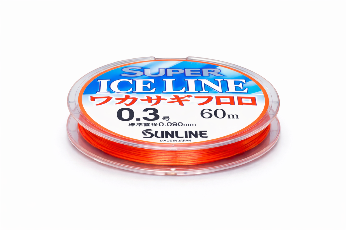 Sunline Ziemas Ice Line Wakasagi Fluorocarbon (Orange) 60 m fluorokarbona aukla