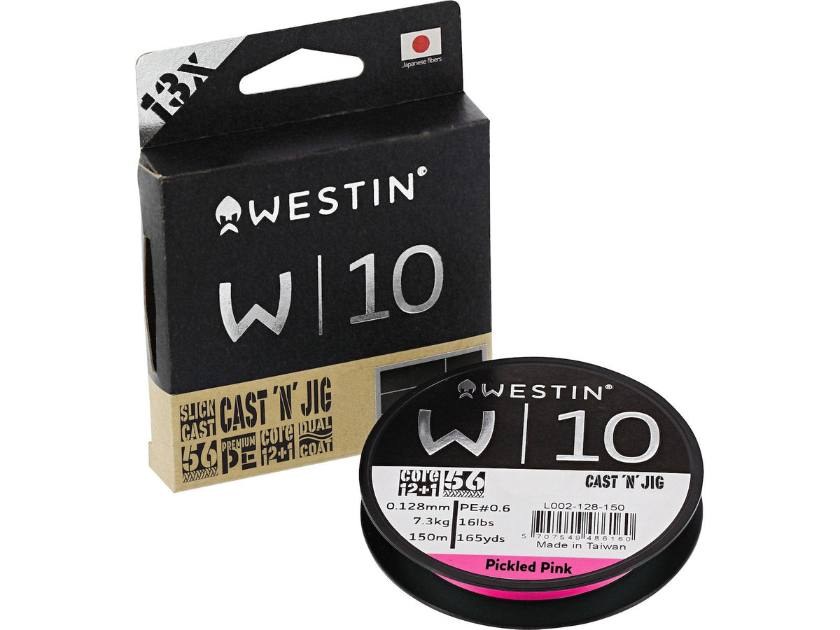 Westin W10 aukla Cast 'N' Jig 13 Braid Pickled Pink - 0,128mm 110m 7,4kg
