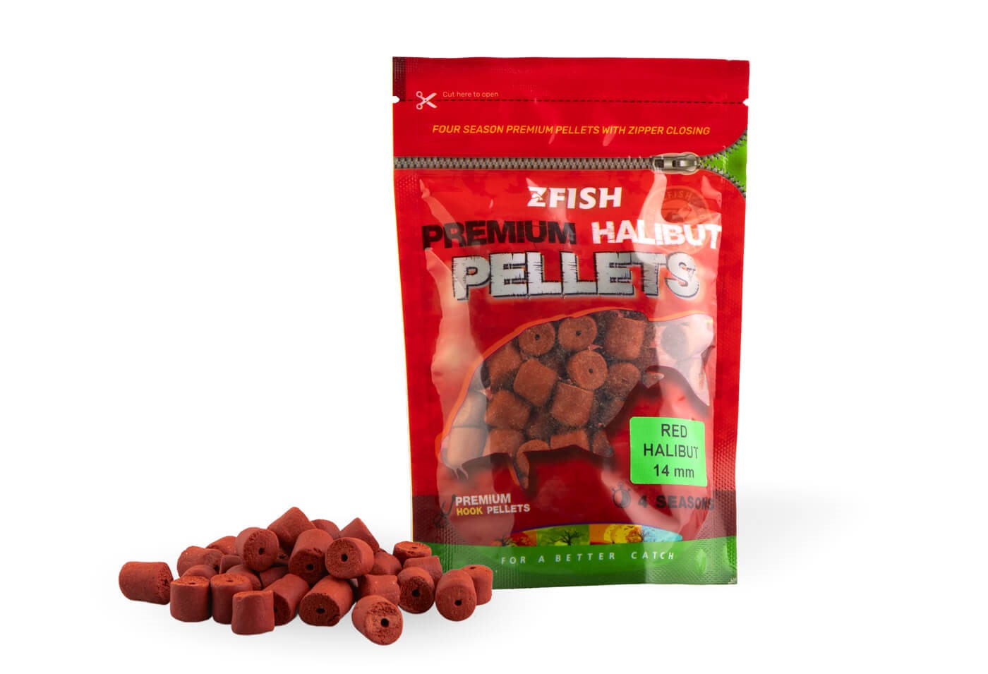 ZFISH Catch Pellets ar caurumu Premium HALIBUT 14 mm/200g -