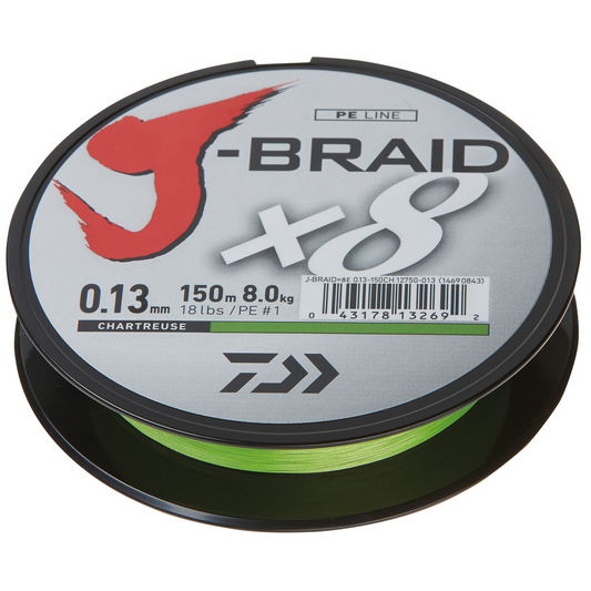 Braided line "J-Braid x8" Multicolor 150m