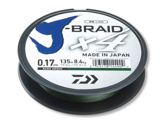 Daiwa J-Braid X4 Yellow 135m