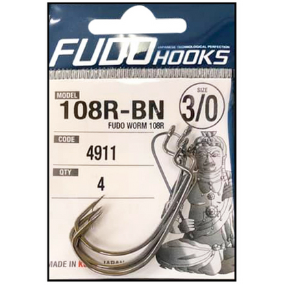 FUDO Offset āķi 4/0 (4 gab.) – Worm 108R-BN