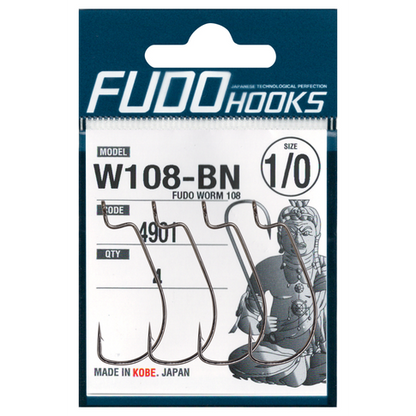 FUDO Offset āķi 1/0 (4 gab.) – Worm W108-BN