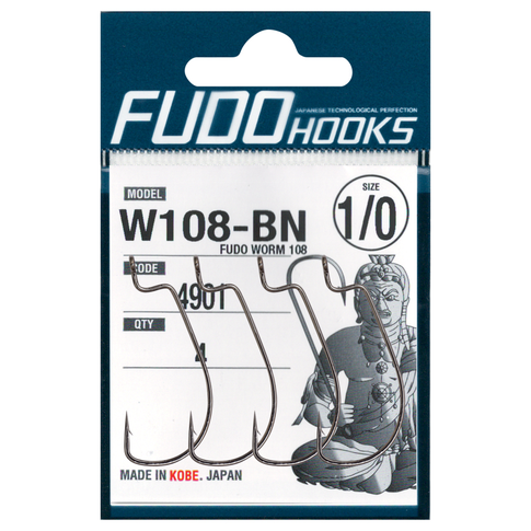 FUDO Offset āķi 2/0 (4 gab.) – Worm W108-BN