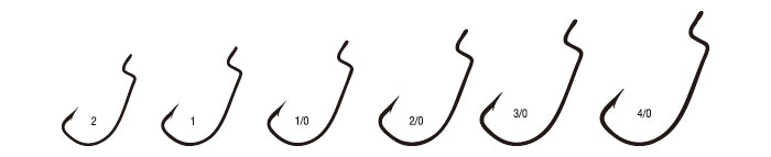 FUDO Offset āķi 1/0 (4 gab.) – Worm W108-BN