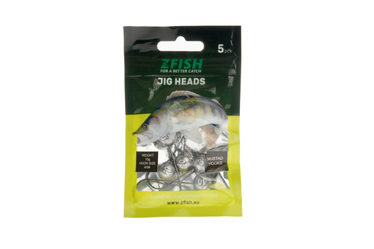 ZFISH Jig Galvas Simply 1.5 g – āķis Nr.1 (5 gab.)
