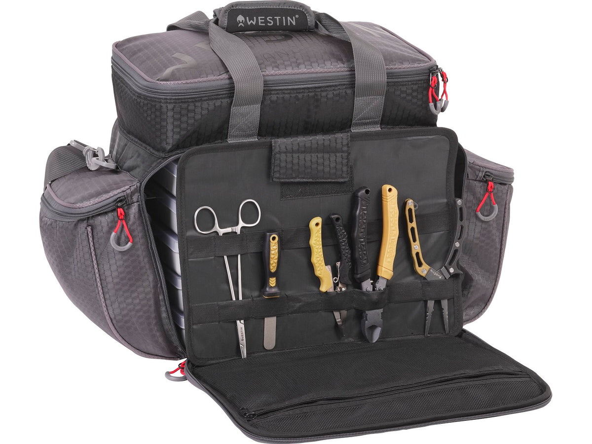 Westin W4 Master Lure Bag makšķerēšanas soma ar 5 piederumu kastēm