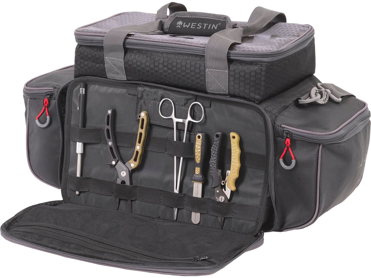Westin W4 P&T Master Bag L makšķerēšanas soma ar 5 piederumu kastēm