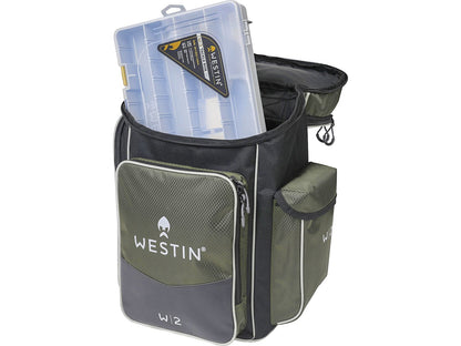Westin W2 Backpack 1 Box L makšķerēšanas mugursoma ar piederumu kasti