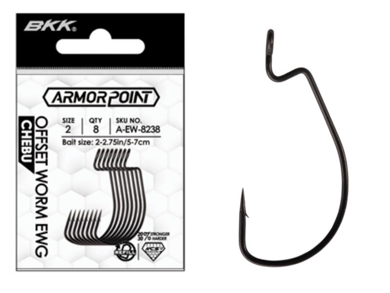 BKK Armor Point Offset Worm EWG – Chebu āķi (Dažādi izmēri)