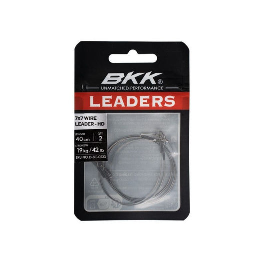BKK 7x7 Wire Leader- HD (Pike Snap) 40cm / 30kg / 2vnt. pavadiņa
