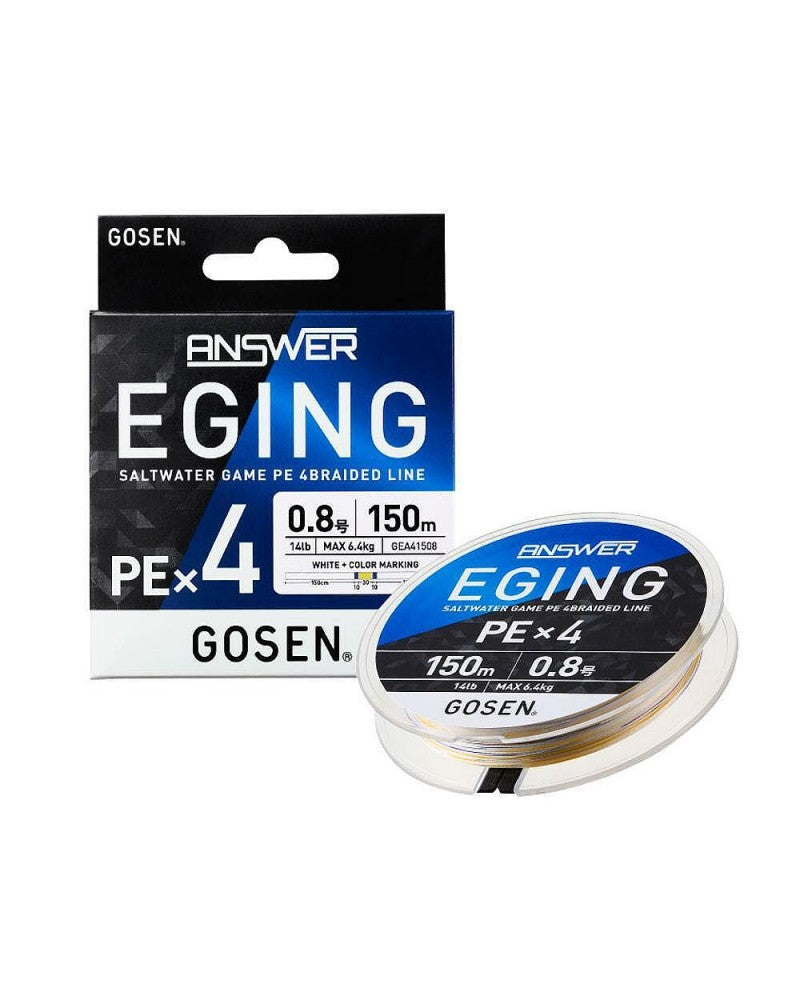 Gosen Answer Eging PEx4 White Base 150 m pītā aukla