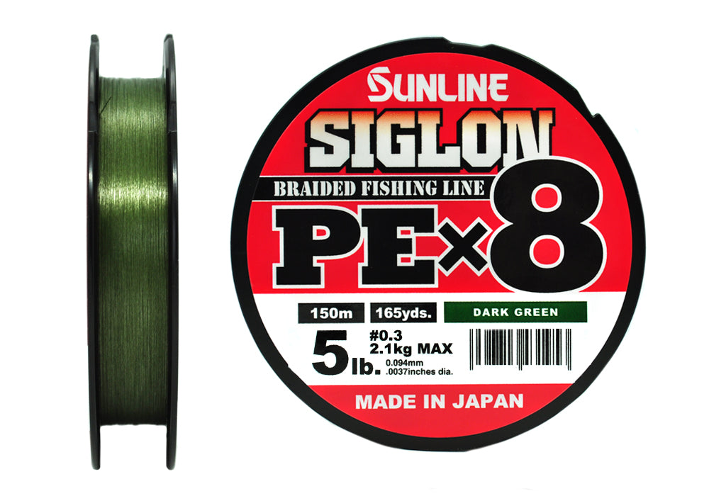 Sunline Siglon PEx8 Dark Green 150 m pītā aukla