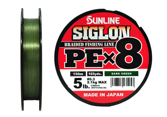 Sunline Siglon PEx8 Dark Green 150 m pītā aukla