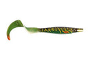 CWC Pig Tail Junior 23 cm 37 g silikona māneklis (2 gab.) - Green Motoroil Pike UV