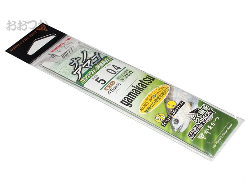 Gamakatsu kabliukai Nano Amago Nr.5 su pavadėliu # 0,4 45cm pavadiņa