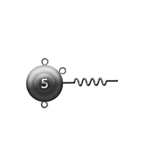 KP Predator Screw Head skrūvējamā džiga galva ar spirāli 5 g / 6 mm (3 gab.)