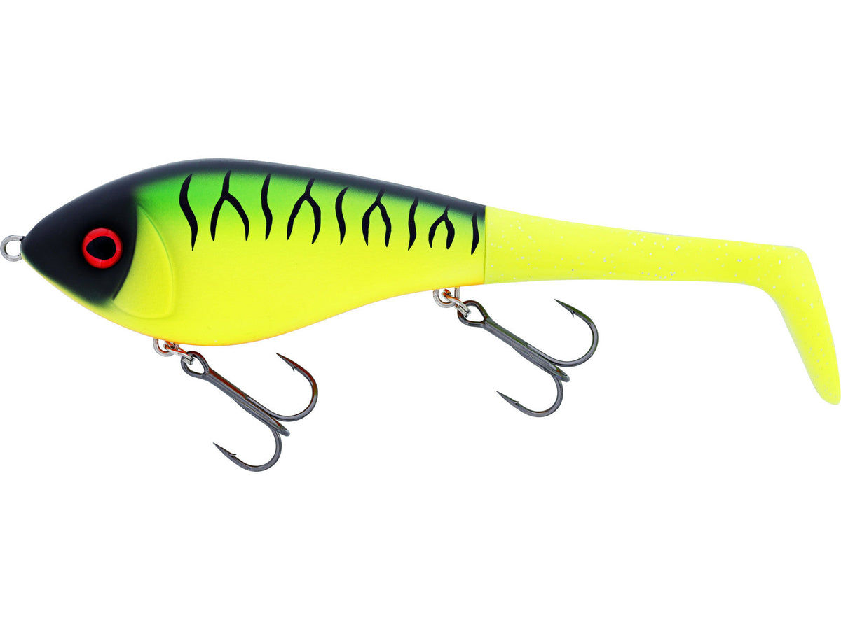 Westin Swim Tail 12 cm 62 g suspendējošs gumijas māneklis - Firetiger
