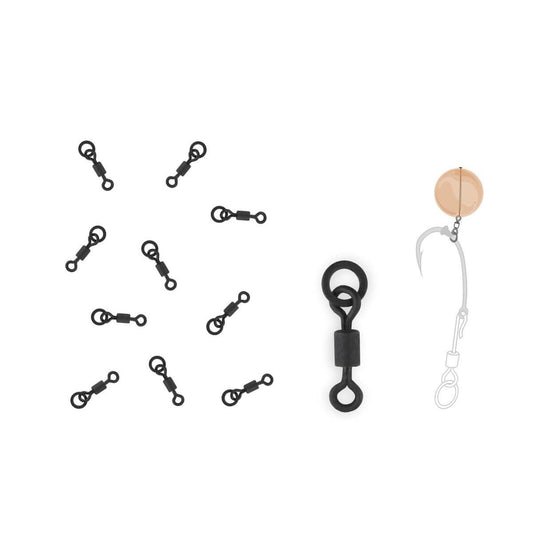 ZFISH Micro Ring Swivel mikro virpuļi ar gredzenu (10 gab.)