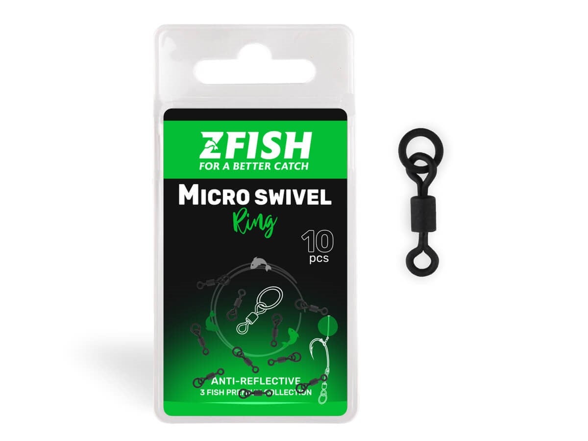 ZFISH Micro Ring Swivel mikro virpuļi ar gredzenu (10 gab.)