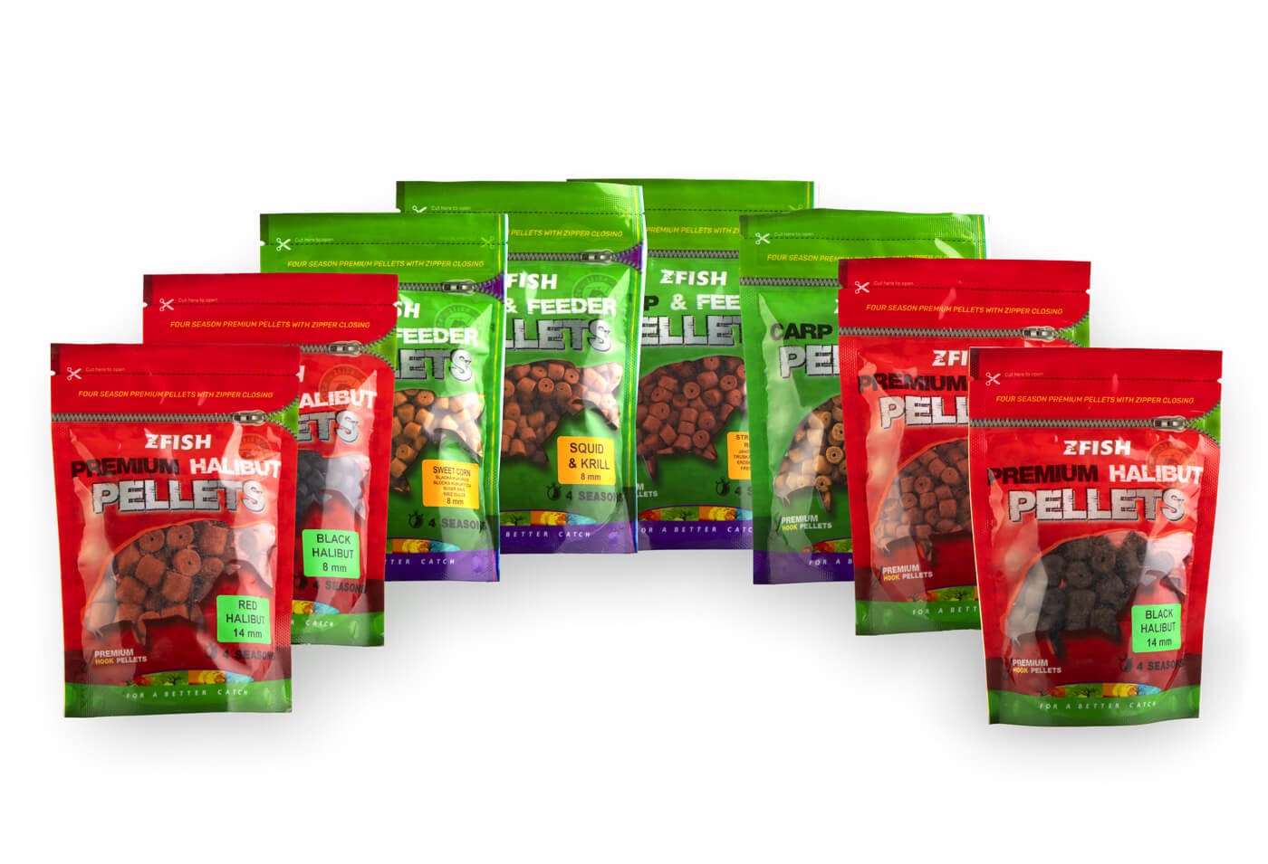 ZFISH Catch Pellets ar caurumu Premium HALIBUT 14 mm/200g -
