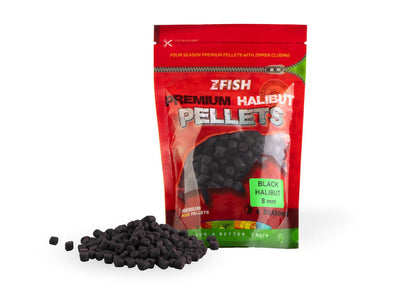 ZFISH Premium HALIBUT ēsmas pelletes ar caurumu 8mm/200g